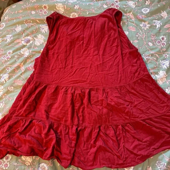 Knox Rose Burgundy Flowy Bohemian Top - Picture 2 of 9